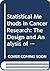 Statistical Methods in Cancer Research (Iarc Scientific Publication)