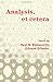 Analysis, Et Cetera: Research Papers Published in Honor of Jurgen Moser's 60th Birthday