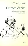 Crimes écrits. La...