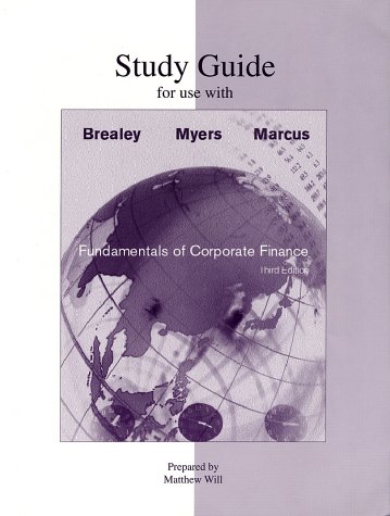 Study Guide to Accompany Fundamentals of Corporate Finance (Paperback)