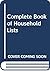 The complete book of household lists by Nina Grunfeld