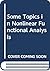 Some Topics in Nonlinear Fu...