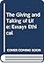The Giving and Taking of Life: Essays Ethical