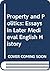 Property and Politics: Essa...