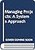 Managing projects: A systems approach