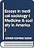 Essays in medical sociology (Medicine & society in America)
