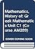 Greek mathematics (Arts/mathematics, an interfaculty second level course : History of mathematics)