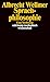 Sprachphilosophie. by Albrecht Wellmer