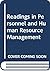 Readings in Personnel and Human Resource Management