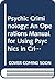 Psychic Criminology: An Operations Manual for Using Psychics in Criminal Investigations