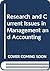 Research and current issues in management accounting