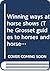 Winning ways at horse shows (The Grosset guides to horses and horsemanship)