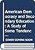 American Democracy and Secondary Education: A Study of Some Tendencies and Conceptions of Youth Education in the United States