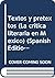 Textos y pretextos (La crít...