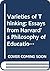 Varieties of Thinking: Essays From Harvard's Philosophy of Education Research Center (Philosophy of Education Research Library)