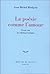 La poésie comme l'amour: Essai sur la relation lyrique