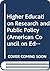 Higher Education Research And Public Policy by Manuel J. Justiz