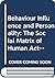 Behavior Influence and Personality: The Social Matrix of Human Action