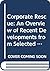 Corporate Rescue: An Overview of Recent Developments from Selected Countries in Europe
