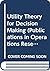 Utility Theory for Decision Making (Publications in Operations Research)