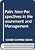 Pain: New perspectives in measurement and management