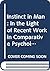 Instinct in man in the light of recent work in comparative psychology (Unwin university books, 72)