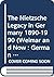 The Nietzsche Legacy in Germany 1890-1990 (Weimar and Now : German Cultural Criticism)