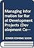 Managing information for rural development projects (Development Centre studies)