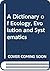 A Dictionary of Ecology, Evolution and Systematics