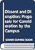 Dissent and disruption: Proposals for consideration by the campus;