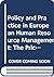 Policy and Practice in European Human Resource Management: The Price Waterhouse Cranfield Survey