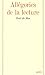 Allegories de la lecture. Le langage figuré chez Nietzsche, R... by Marc Froment-Meurice