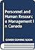 Personnel and Human Resource Management in Canada