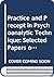 Practice and Precept in Psychoanalytic Technique by Rudolph M. Loewenstein