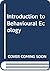 Introduction to Behavioural Ecology