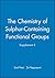 Supplement S: The Chemistry Of Sulphur Containing Functional Groups