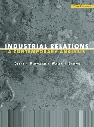 Industrial relations: A contemporary analysis (Paperback)