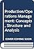 Production/operations management: Concepts, structure, and analysis
