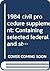 1984 civil procedure supplement by John J. Cound
