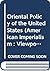 Oriental Policy of the United States by Henry Chung