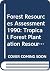 Forest resources assessment, 1990: Tropical forest plantation resources (FAO forestry paper)