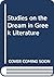 Studies on the Dream in Gre...