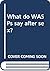 What do WASPs say after sex? by Matt Freedman