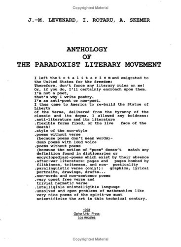 An Anthology of the Paradoxist Literary Movement: Multicultural Essays (Paperback)