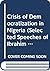 Crisis of democratization (Selected speeches of IBB)