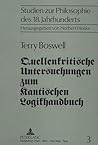 Quellenkritische Untersuchungen zum Kantischen Logikhandbuch (Studien zur Philosophie des 18. Jahrhunderts) (German Edition)