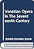 Venetian Opera In The Seven...
