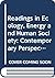 Readings in ecology, energy, and human society: Contemporary perspectives (Harper & Row's contemporary perspectives reader series)