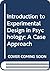 An Introduction to Experimental Design in Psychology: A Case Approach (Harper's Experimental Psychology Series)
