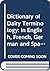 Dictionary of Dairy Terminology: In English, French, German and Spanish